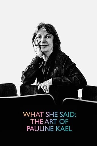 Movie poster for What She Said: The Art of Pauline Kael