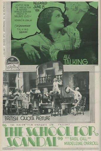 Movie poster for The School for Scandal
