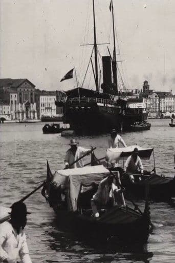 Movie poster for Venice, harbour scene with gondolas