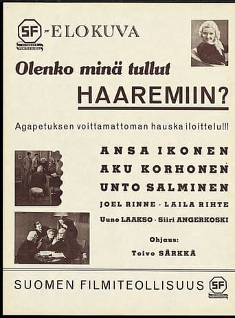 Movie poster for Olenko minä tullut haaremiin