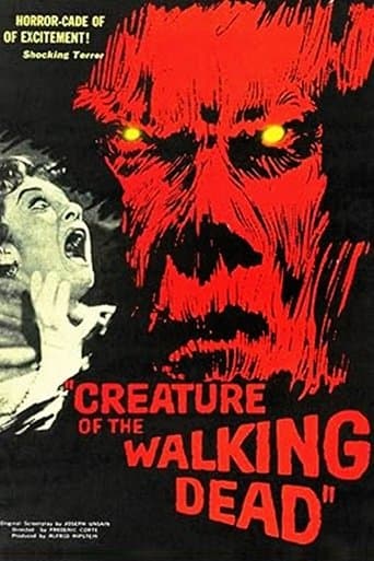 Movie poster for Creature of the Walking Dead
