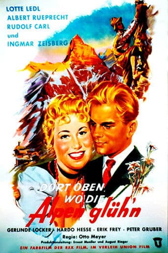 Movie poster for Dort oben, wo die Alpen glühen