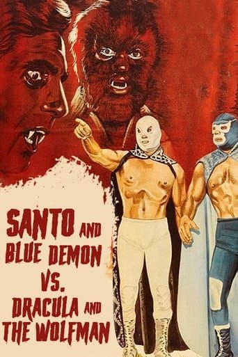 Movie poster for Santo and Blue Demon vs. Dracula and the Wolf Man