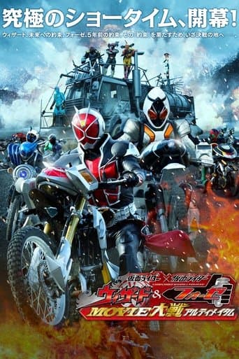 Movie poster for Kamen Rider × Kamen Rider Wizard & Fourze: Movie Wars Ultimatum