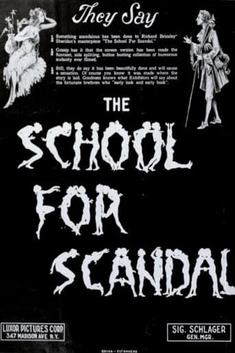 Movie poster for The School for Scandal