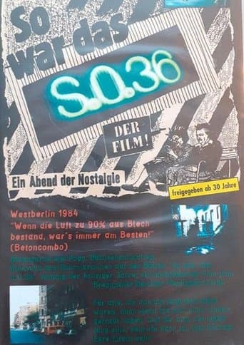 Movie poster for Such Was the S.O. 36