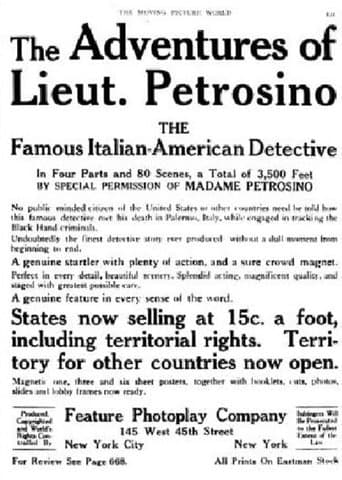 Movie poster for The Adventures of Lieutenant Petrosino