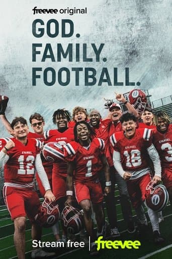 Movie poster for God. Family. Football.