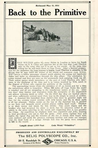 Movie poster for Back to the Primitive