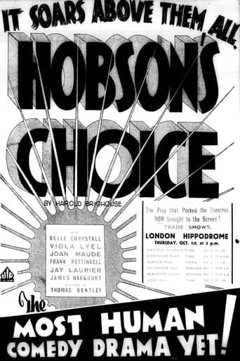 Movie poster for Hobson's Choice