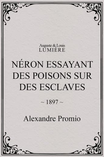 Movie poster for Néron essayant des poisons sur des esclaves