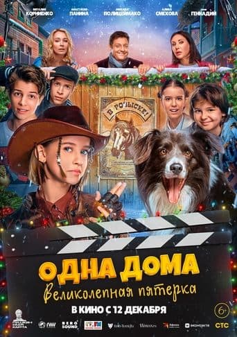 Movie poster for Alone at Home. The Magnificent Five