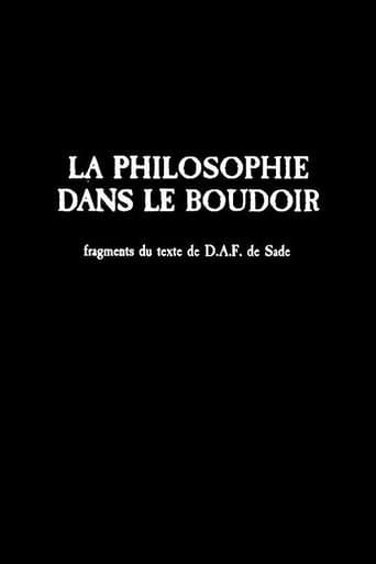 Movie poster for La philosophie dans le boudoir
