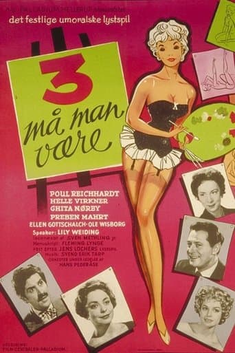Movie poster for 3 må man være