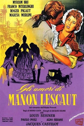 Movie poster for The Lovers of Manon Lescaut