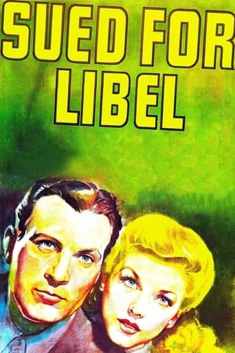 Movie poster for Sued for Libel