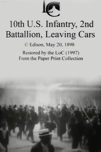 Movie poster for 10th U.S. Infantry, 2nd Battalion Leaving Cars