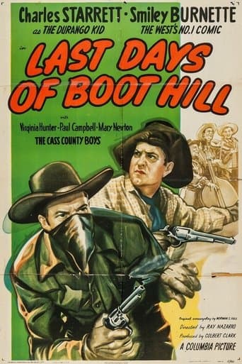 Movie poster for Last Days of Boot Hill