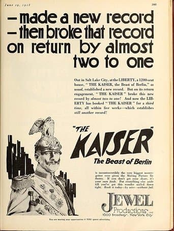 Movie poster for The Kaiser, the Beast of Berlin