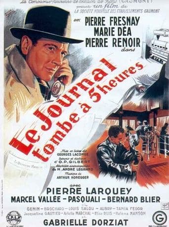 Movie poster for The Newspaper Falls at Five O'Clock