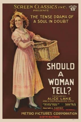Movie poster for Should a Woman Tell?
