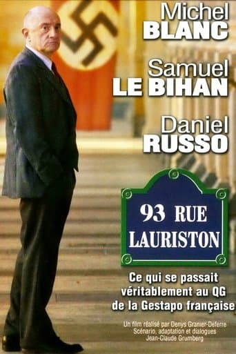 Movie poster for 93, rue Lauriston