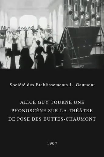 Movie poster for Alice Guy Films a 'Phonoscène' in the Studio at Buttes-Chaumont, Paris