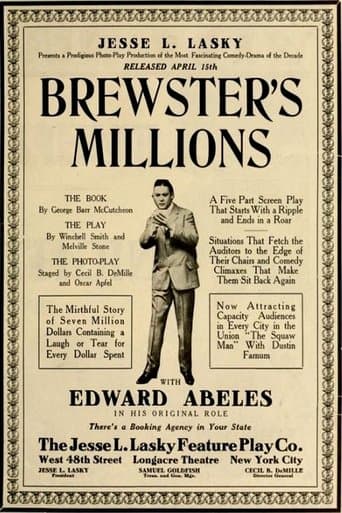 Movie poster for Brewster's Millions