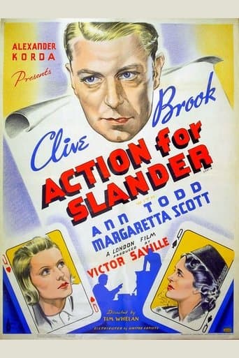 Movie poster for Action for Slander
