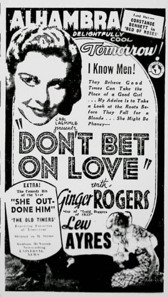 Movie poster for Don't Bet on Love