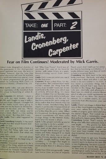Movie poster for Take One: Fear on Film