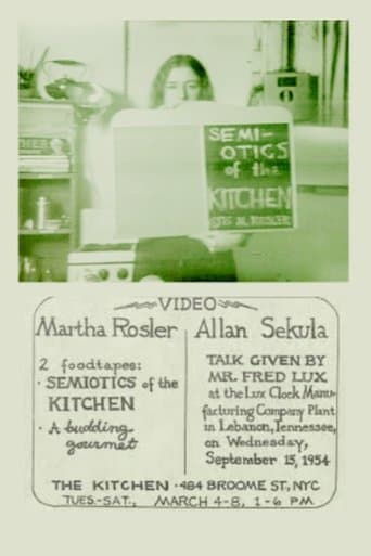 Movie poster for Semiotics of the Kitchen