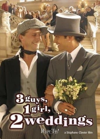 Movie poster for 3 Guys, 1 Girl, 2 Weddings
