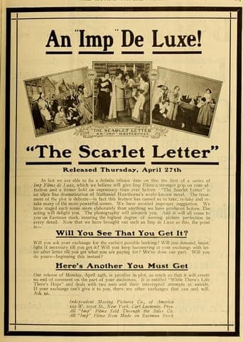 Movie poster for The Scarlet Letter