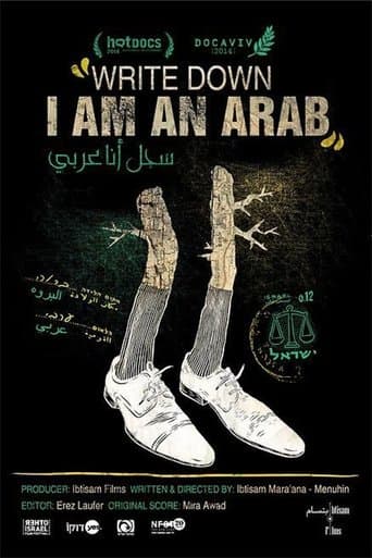 Movie poster for Write Down, I Am an Arab