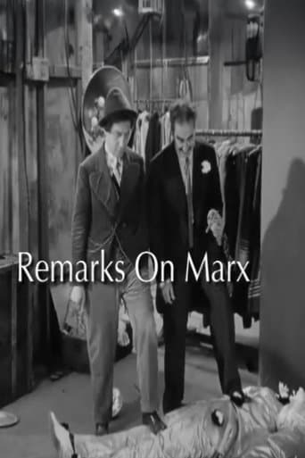 Movie poster for Remarks on Marx