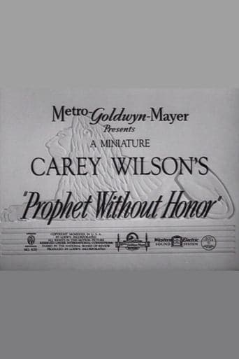 Movie poster for Prophet Without Honor