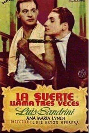 Movie poster for La suerte llama tres veces
