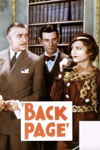 Movie poster for Back Page