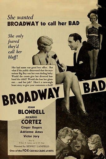 Movie poster for Broadway Bad