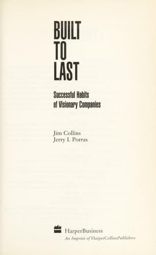 Movie poster for Built to Last: Successful Habits of Visionary Companies