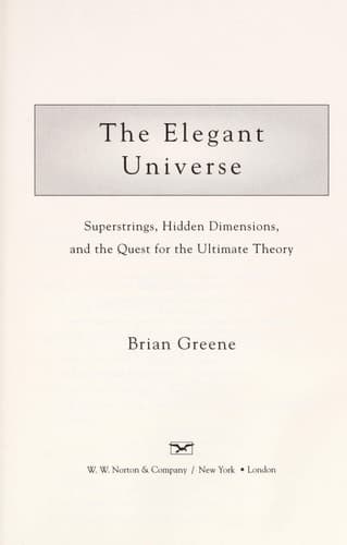 Movie poster for The Elegant Universe: Superstrings, Hidden Dimensions, and the Quest for the Ultimate Theory