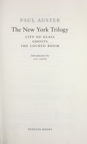 Movie poster for The New York Trilogy