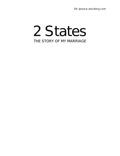 Movie poster for 2 States: The Story of My Marriage